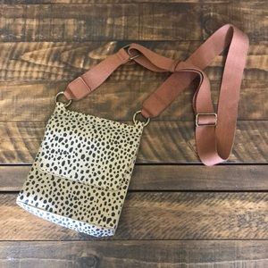 Cute crossbody purse with leopard print